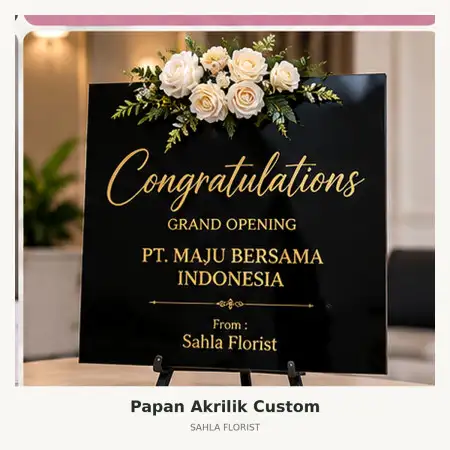 Papan Bunga Akrilik Pangalengan